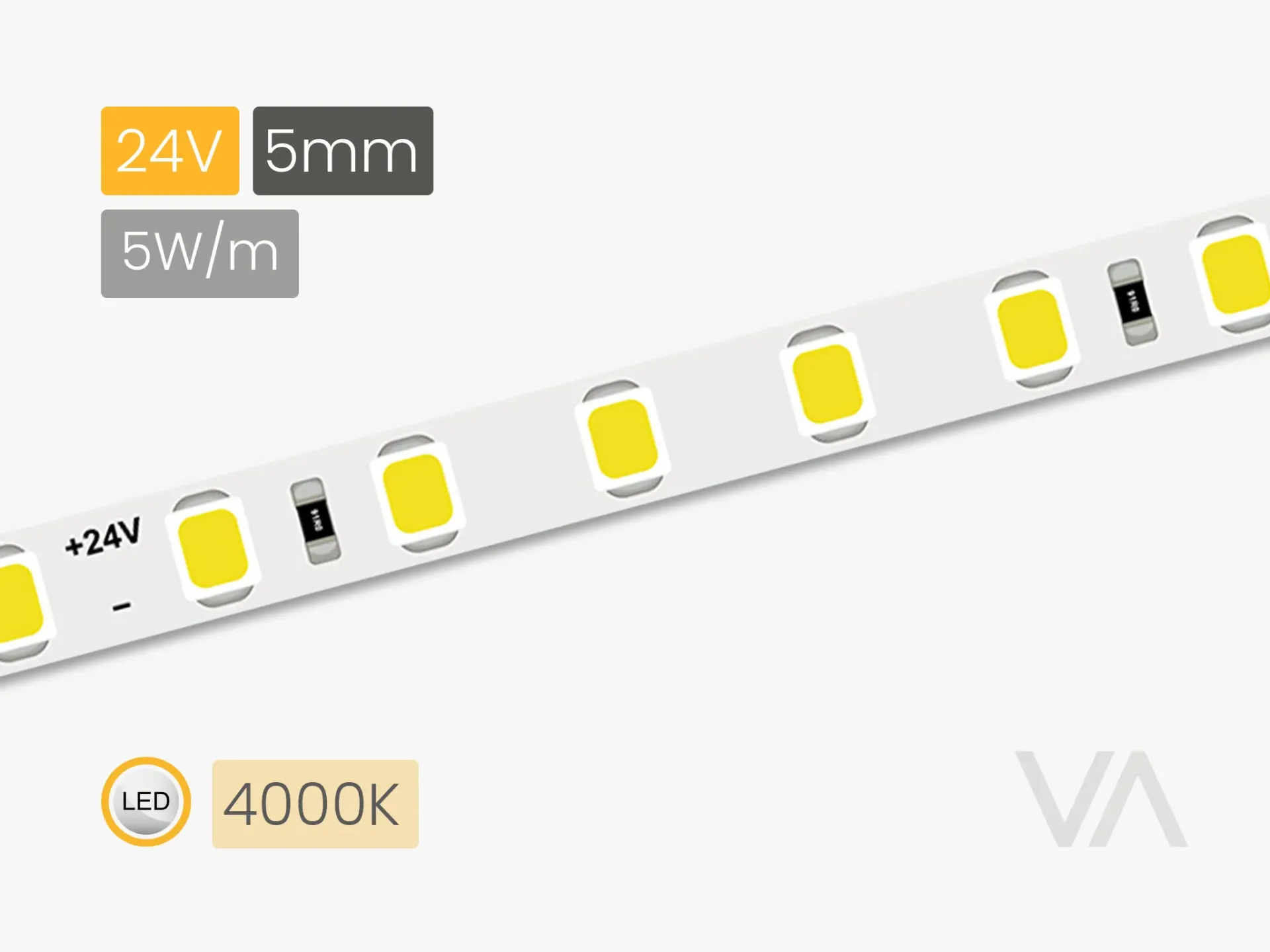 [LS4000 SMD LED-Ribbon, 5mm, 24V/5W, MC 4000K, 128 L] 200.10.00.003 LS4000 SMD LED-Ribbon