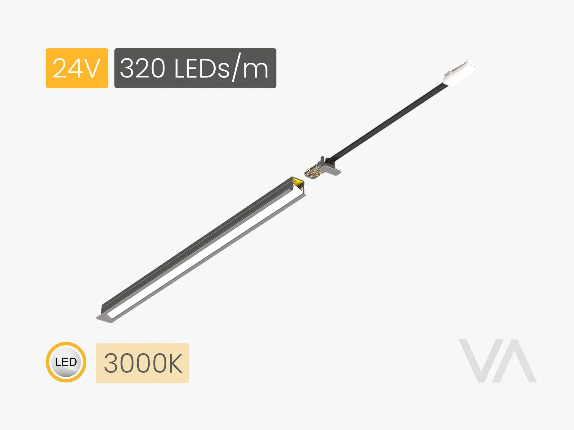 [PL4000 Linear Light, 24V/5W, MC 3000K, 320 LED] 201.10.22.001 PL4000 Linear Light