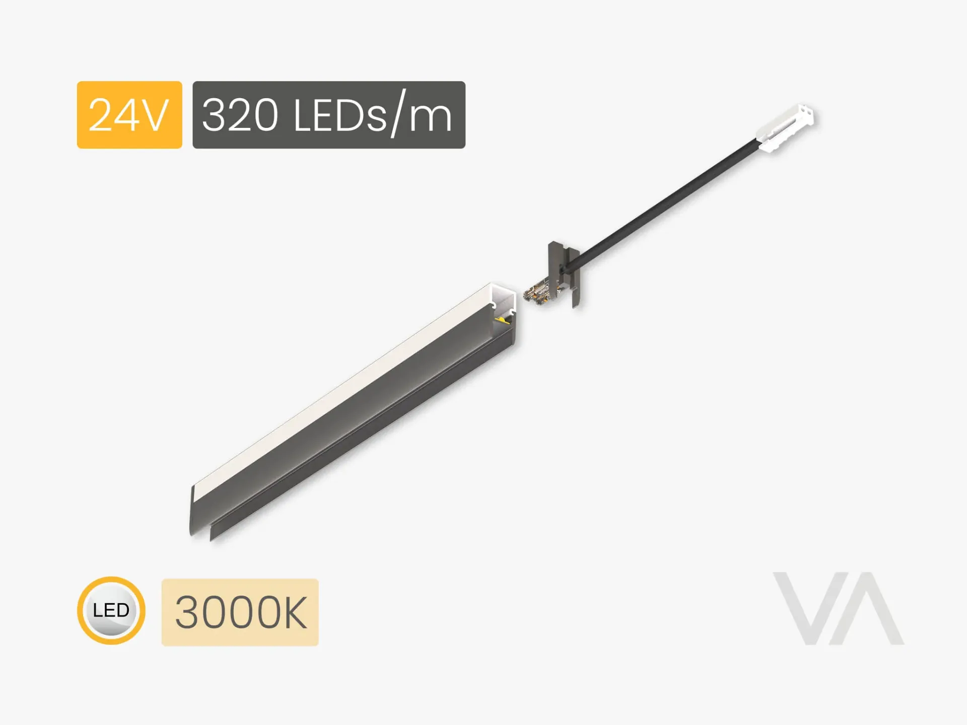 [PL4004 Linear Light,, 24V/5W, MC, 3000K, 320 LED] 201.10.22.008 PL4004 Linear Light
