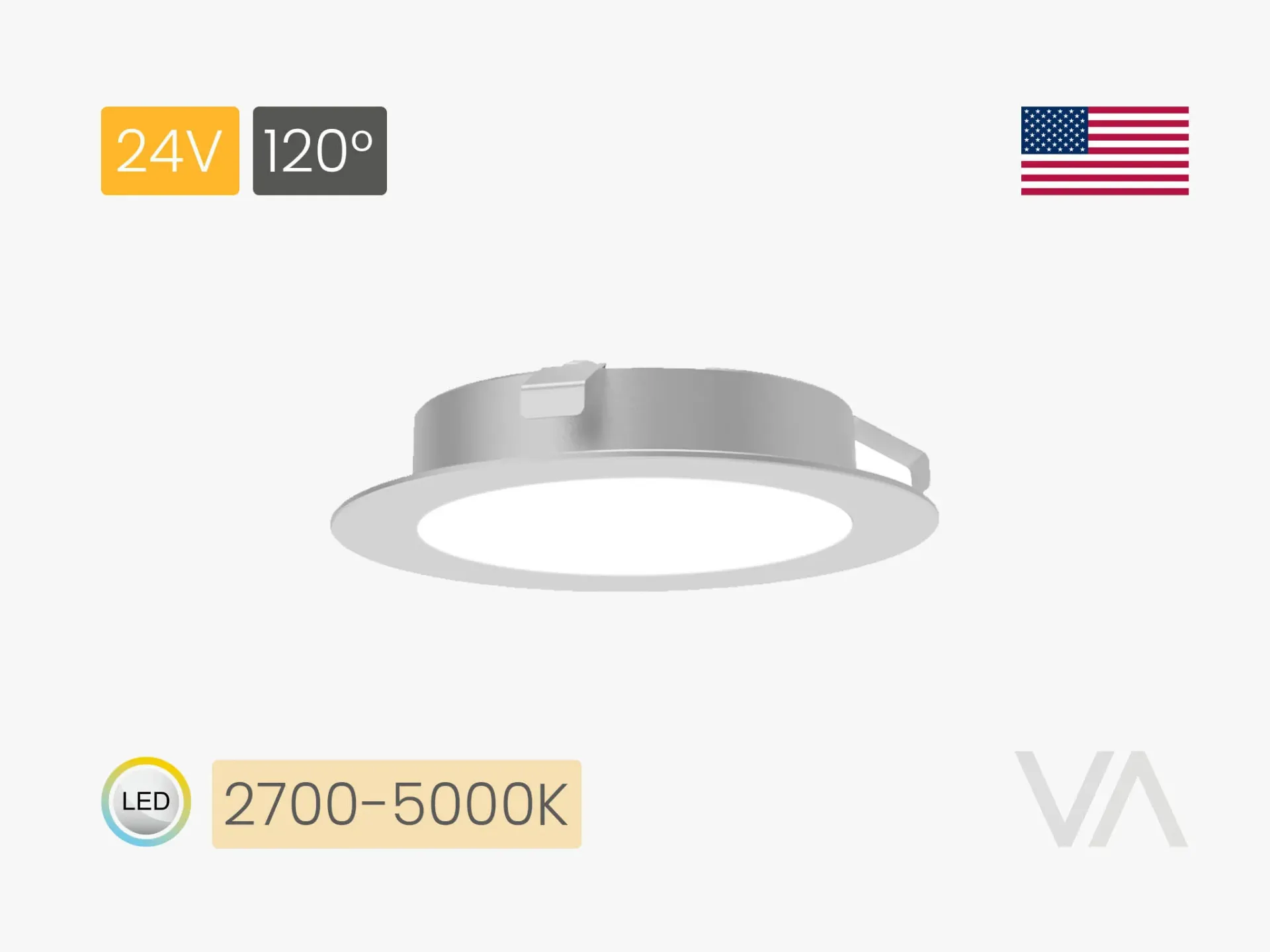 [SL4005 Downlight, 24V/3W, MW 2700-5000K, DIA 75 mm] 203.31.22.004 SL4005 Downlight