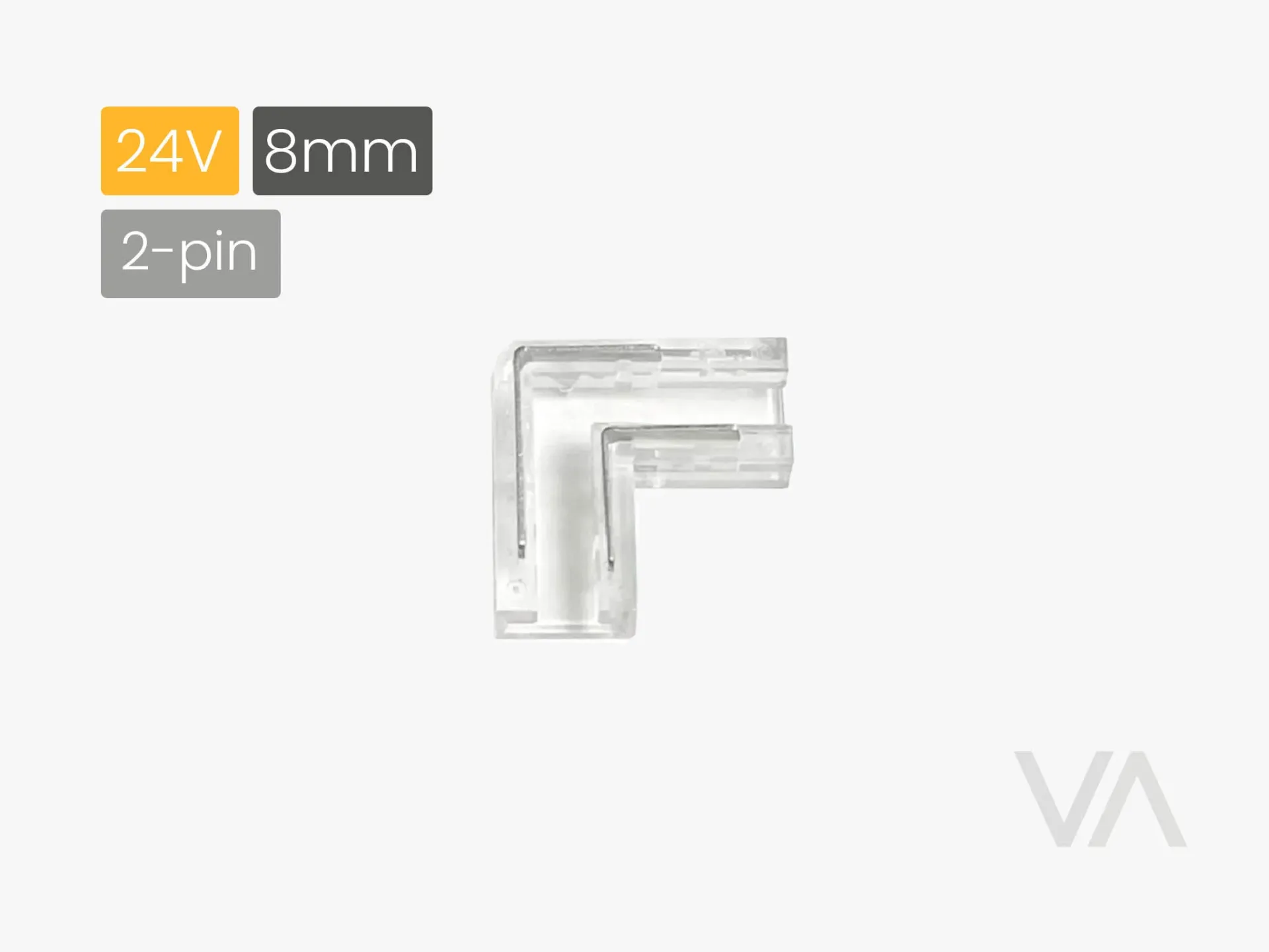 [LC3005 90° Corner Connector, 2-pin, 8mm] 209.09.00.002 LC3005 90° Corner Connector